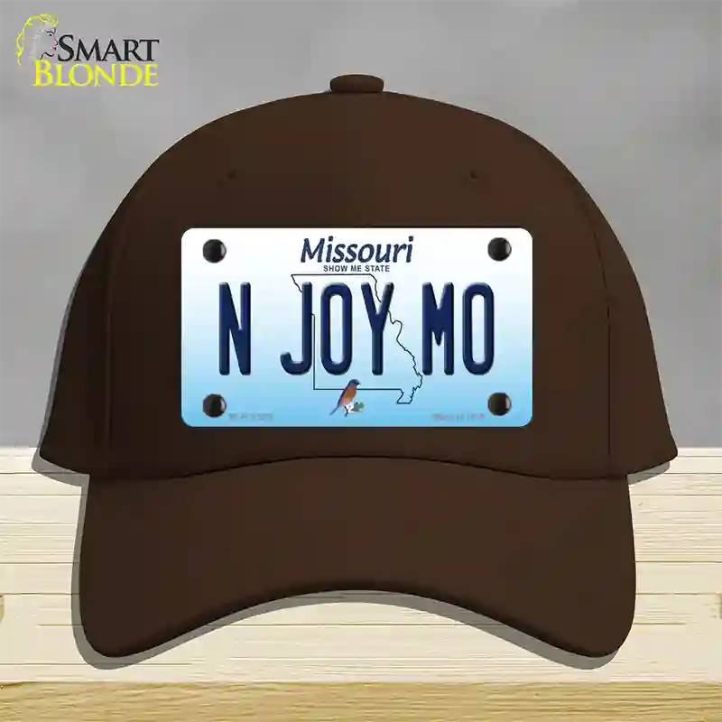 N Joy MO Missouri Novelty License Plate Hat Cotton / Dark Brown