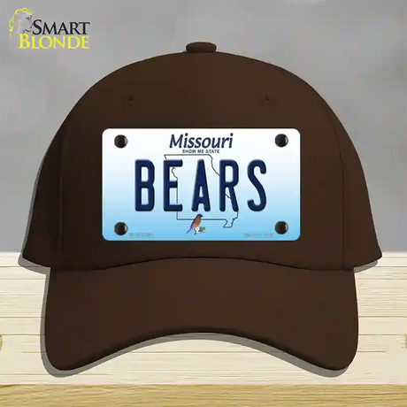 Bears Missouri Novelty License Plate Hat Cotton / Dark Brown