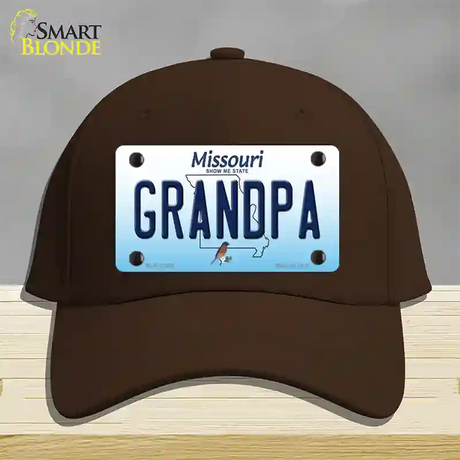 Grandpa Missouri Novelty License Plate Hat Cotton / Dark Brown