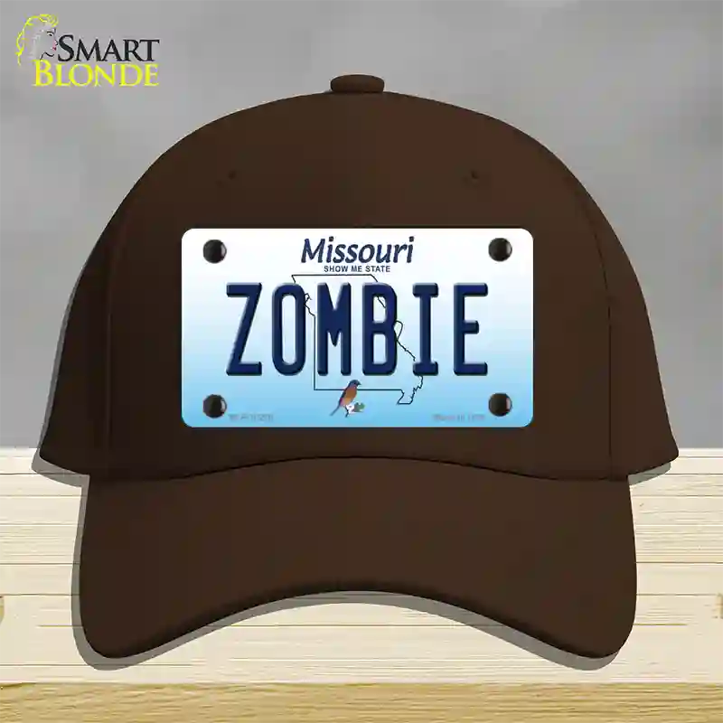 Zombie Missouri Novelty License Plate Hat Cotton / Dark Brown