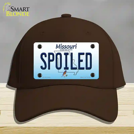 Spoiled Missouri Novelty License Plate Hat Cotton / Dark Brown