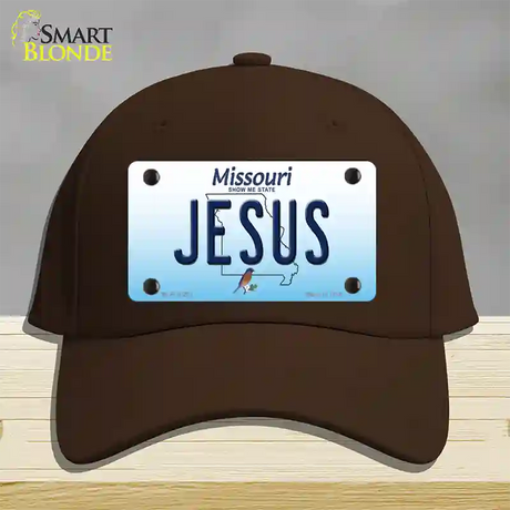 Jesus Missouri Novelty License Plate Hat Cotton / Dark Brown