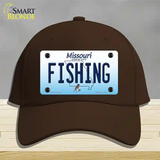 Fishing Missouri Novelty License Plate Hat Cotton / Dark Brown