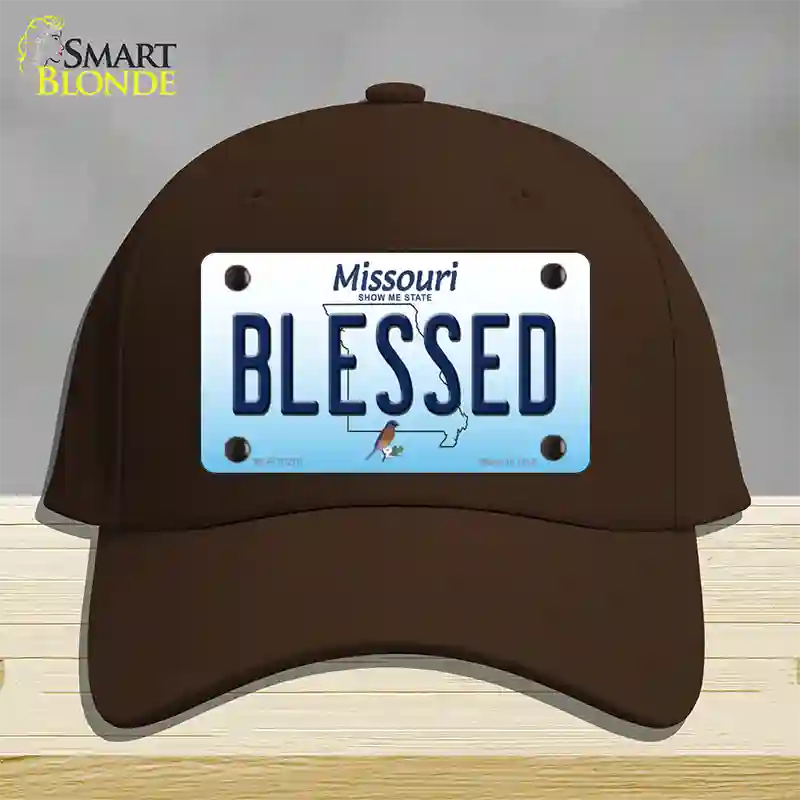 Blessed Missouri Novelty License Plate Hat Cotton / Dark Brown