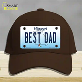 Best Dad Missouri Novelty License Plate Hat Cotton / Dark Brown