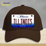 Illinois Land of Lincoln Novelty License Plate Hat Cotton / Dark Brown