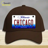 Chicago Illinois Novelty License Plate Hat Cotton / Dark Brown