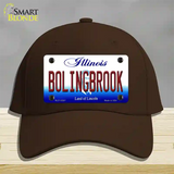 Bolingbrook Illinois Novelty License Plate Hat Cotton / Dark Brown