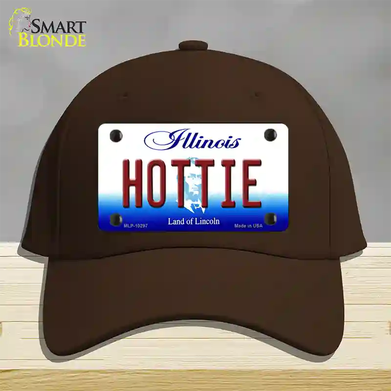 Hottie Illinois Novelty License Plate Hat Cotton / Dark Brown