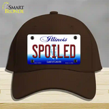 Spoiled Illinois Novelty License Plate Hat Cotton / Dark Brown