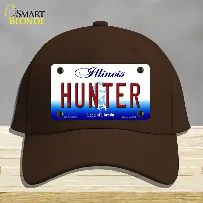 Hunter Illinois Novelty License Plate Hat Cotton / Dark Brown