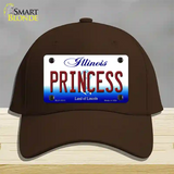 Princess Illinois Novelty License Plate Hat Cotton / Dark Brown