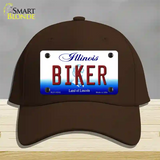 Biker Illinois Novelty License Plate Hat Cotton / Dark Brown