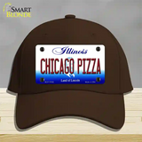 Chicago Pizza Illinois Novelty License Plate Hat Cotton / Dark Brown