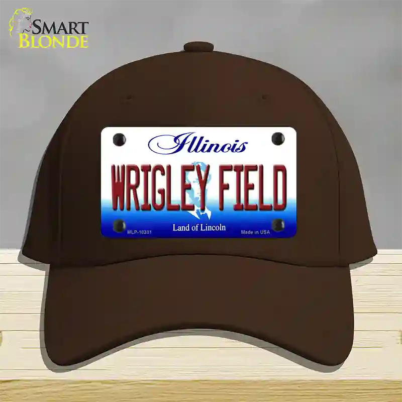 Wrigley Field Illinois Novelty License Plate Hat Cotton / Dark Brown