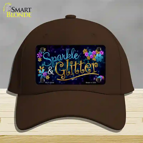 Sparkle And Glitter Novelty License Plate Hat Cotton / Dark Brown