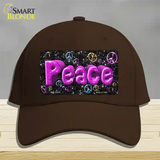 Peace Novelty License Plate Hat Cotton / Dark Brown