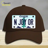 N Joy OR Oregon Novelty License Plate Hat Cotton / Dark Brown