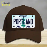 Portland Oregon Novelty License Plate Hat Cotton / Dark Brown