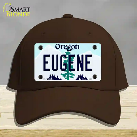 Eugene Oregon Novelty License Plate Hat Cotton / Dark Brown