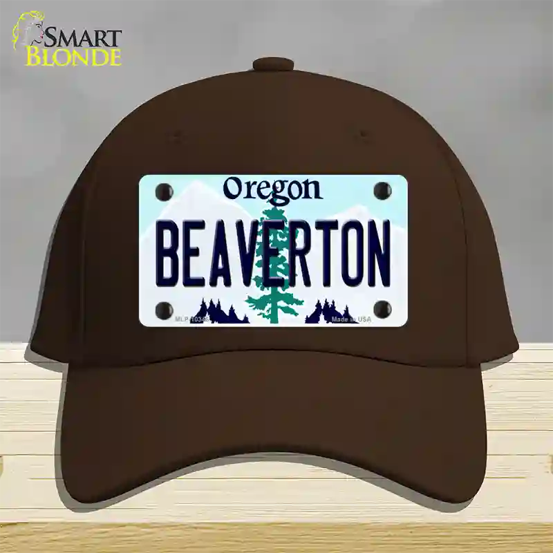 Beaverton Oregon Novelty License Plate Hat Cotton / Dark Brown