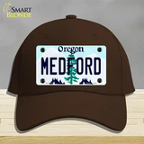 Medford Oregon Novelty License Plate Hat Cotton / Dark Brown