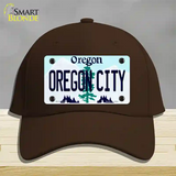 Oregon City Oregon Novelty License Plate Hat Cotton / Dark Brown