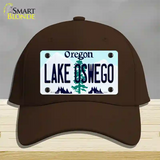 Lake Oswego Oregon Novelty License Plate Hat Cotton / Dark Brown