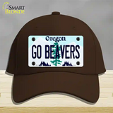 Go Beavers Oregon Novelty License Plate Hat Cotton / Dark Brown