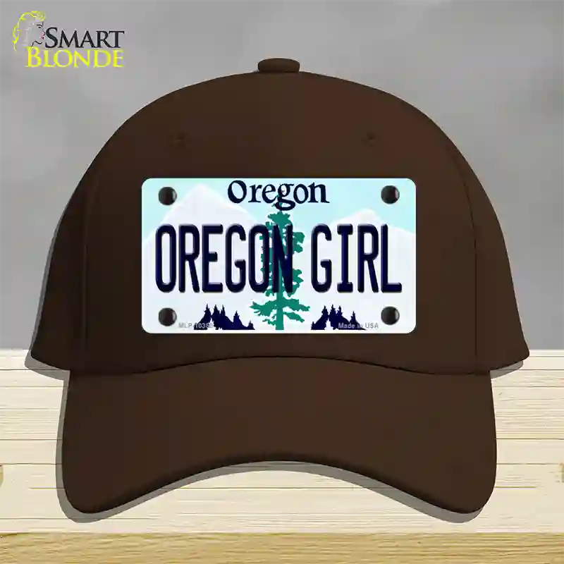 Oregon Girl Oregon Novelty License Plate Hat Cotton / Dark Brown