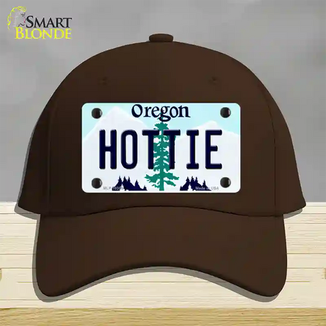 Hottie Oregon Novelty License Plate Hat Cotton / Dark Brown