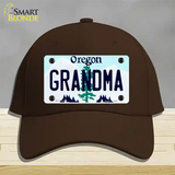 Grandma Oregon Novelty License Plate Hat Cotton / Dark Brown