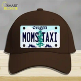 Moms Taxi Oregon Novelty License Plate Hat Cotton / Dark Brown