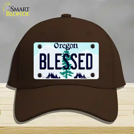 Blessed Oregon Novelty License Plate Hat Cotton / Dark Brown