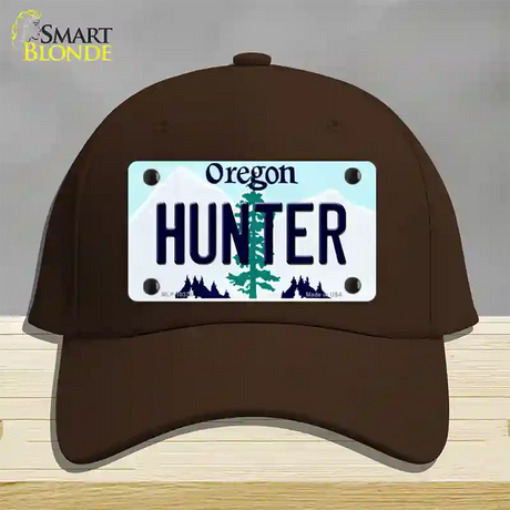 Hunter Oregon Novelty License Plate Hat Cotton / Dark Brown