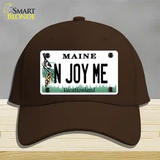 N Joy ME Maine Novelty License Plate Hat Cotton / Dark Brown