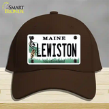 Lewiston Maine Novelty License Plate Hat Cotton / Dark Brown