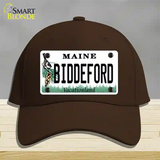 Biddeford Maine Novelty License Plate Hat Cotton / Dark Brown