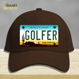 Golfer Arizona Novelty License Plate Hat Cotton / Dark Brown