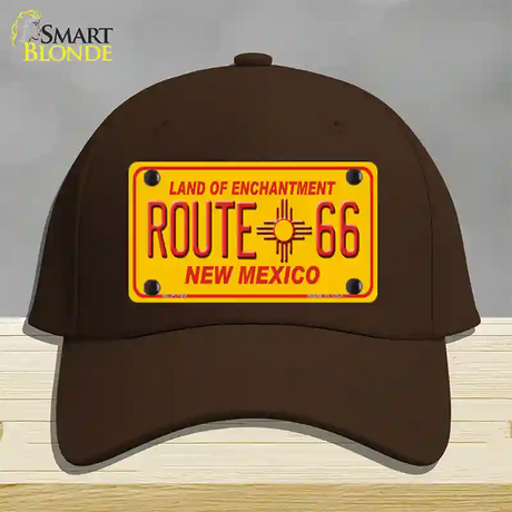 Route 66 New Mexico Novelty License Plate Hat Cotton / Dark Brown