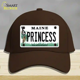 Princess Maine Novelty License Plate Hat Cotton / Dark Brown