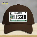 Blessed Maine Novelty License Plate Hat Cotton / Dark Brown