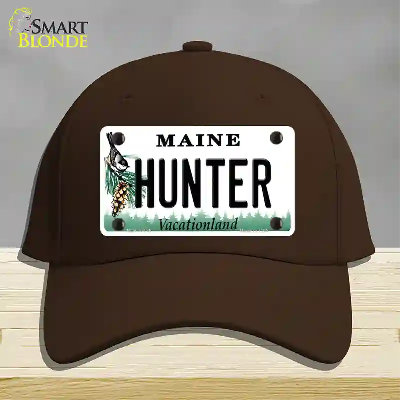 Hunter Maine Novelty License Plate Hat Cotton / Dark Brown