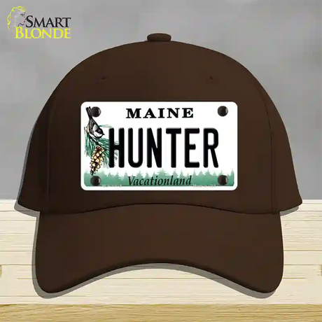 Hunter Maine Novelty License Plate Hat Cotton / Dark Brown