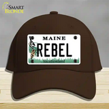 Rebel Maine Novelty License Plate Hat Cotton / Dark Brown