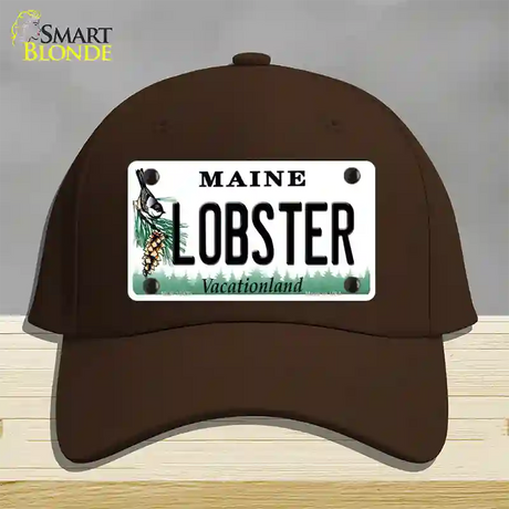 Lobster Maine Novelty License Plate Hat Cotton / Dark Brown