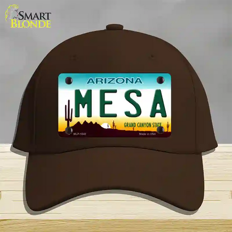 Mesa Arizona Novelty License Plate Hat Cotton / Dark Brown