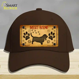 Basset Hound Novelty License Plate Hat Cotton / Dark Brown