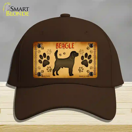 Beagle Novelty License Plate Hat Cotton / Dark Brown