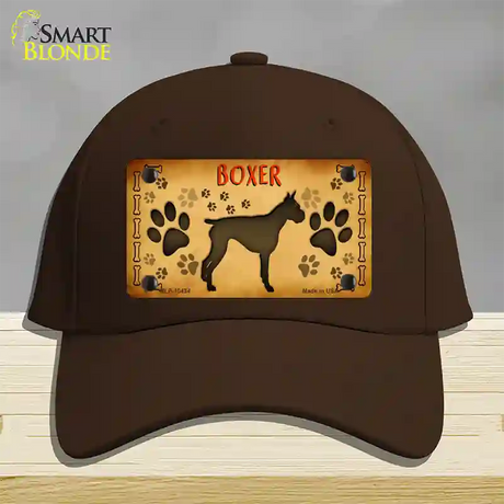 Boxer Novelty License Plate Hat Cotton / Dark Brown